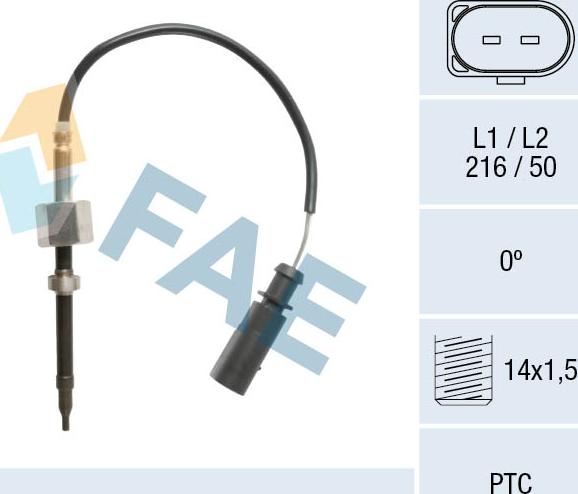 FAE 68105 - Capteur, température des gaz cwaw.fr