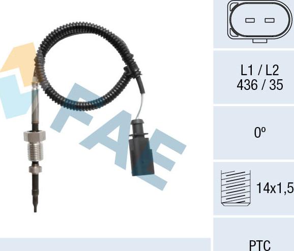 FAE 68108 - Capteur, température des gaz cwaw.fr