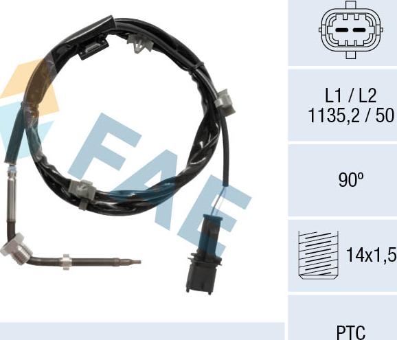 FAE 68133 - Capteur, température des gaz cwaw.fr