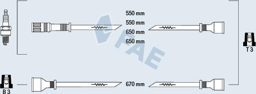 FAE 83500 - Kit de câbles d'allumage cwaw.fr