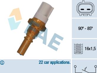 FAE 36545 - Interrupteur de température, ventilateur de radiateur cwaw.fr