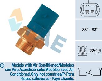 FAE 36260 - Interrupteur de température, ventilateur de radiateur cwaw.fr