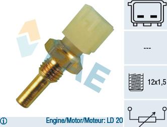 FAE 33040 - Sonde de température, liquide de refroidissement cwaw.fr