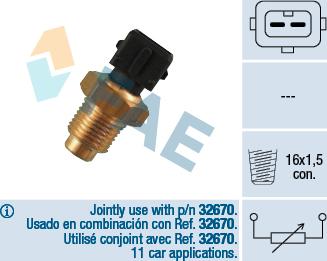 FAE 32540 - Sonde de température, liquide de refroidissement cwaw.fr