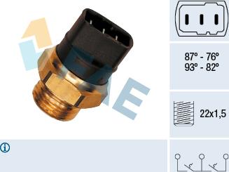 FAE 37950 - Interrupteur de température, ventilateur de radiateur cwaw.fr