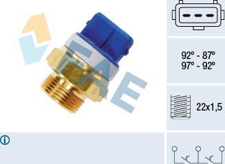 FAE 37920 - Interrupteur de température, ventilateur de radiateur cwaw.fr