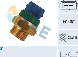 FAE 37680 - Interrupteur de température, ventilateur de radiateur cwaw.fr