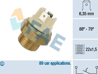 FAE 37040 - Interrupteur de température, ventilateur de radiateur cwaw.fr