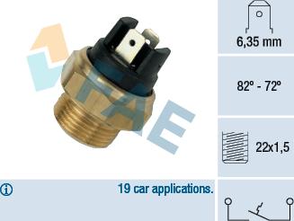 FAE 37380 - Interrupteur de température, ventilateur de radiateur cwaw.fr