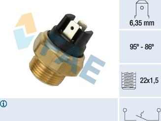 FAE 37330 - Interrupteur de température, ventilateur de radiateur cwaw.fr