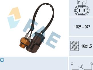 FAE 37770 - Interrupteur de température, ventilateur de radiateur cwaw.fr