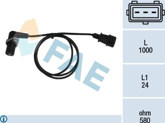 FAE 79045 - Capteur d'angle, vilebrequin cwaw.fr