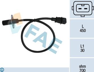 FAE 79001 - Capteur d'angle, vilebrequin cwaw.fr