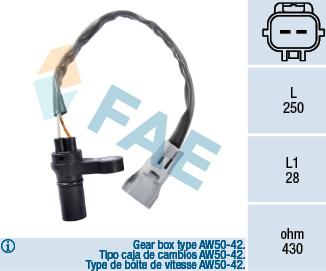 FAE 79124 - Capteur d'angle, vilebrequin cwaw.fr