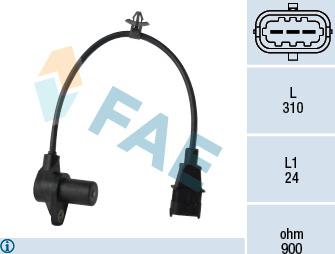 FAE 79354 - Capteur d'angle, vilebrequin cwaw.fr