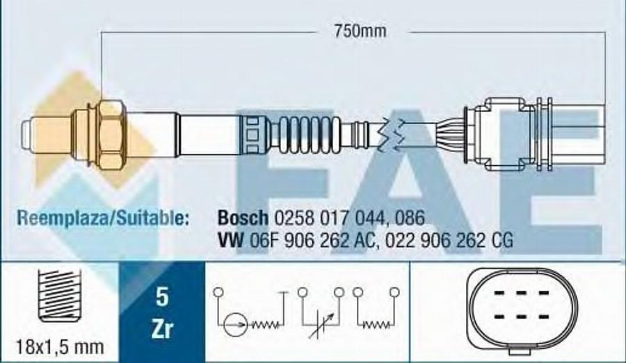 FAE 75009 - Sonde lambda cwaw.fr