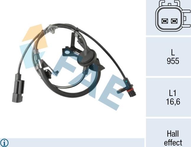 FAE 78596 - Capteur, vitesse de roue cwaw.fr