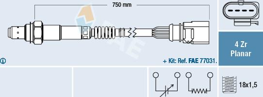 FAE 77910 - Sonde lambda cwaw.fr