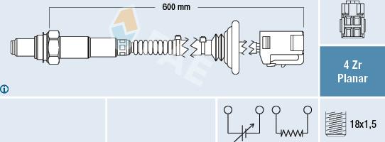 FAE 77456 - Sonde lambda cwaw.fr