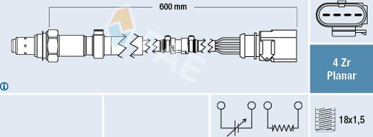 FAE 77458 - Sonde lambda cwaw.fr