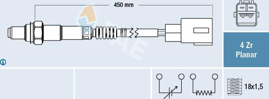 FAE 77457 - Sonde lambda cwaw.fr