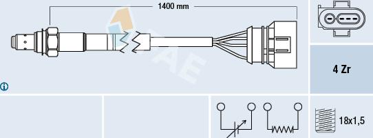 FAE 77461 - Sonde lambda cwaw.fr