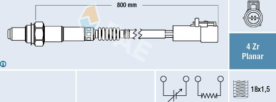 FAE 77431 - Sonde lambda cwaw.fr