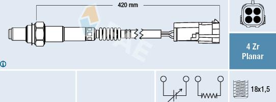 FAE 77429 - Sonde lambda cwaw.fr