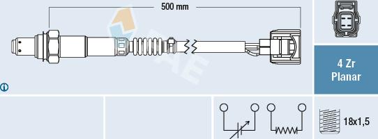 FAE 77505 - Sonde lambda cwaw.fr