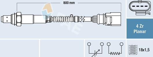 FAE 77697 - Sonde lambda cwaw.fr