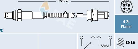 FAE 77632 - Sonde lambda cwaw.fr