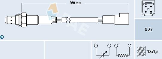 FAE 77168 - Sonde lambda cwaw.fr