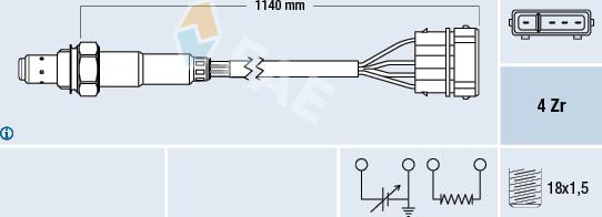 FAE 77130 - Sonde lambda cwaw.fr