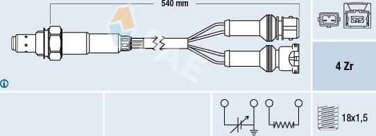 FAE 77123 - Sonde lambda cwaw.fr