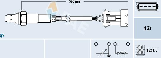 FAE 77340 - Sonde lambda cwaw.fr