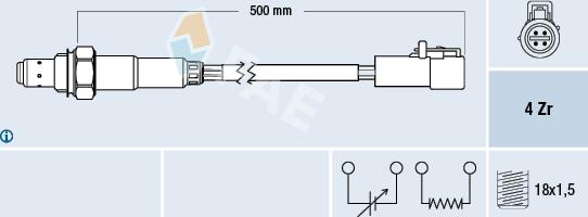 FAE 77260 - Sonde lambda cwaw.fr