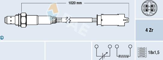 FAE 77238 - Sonde lambda cwaw.fr