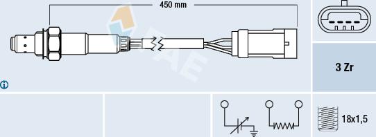 FAE 77222 - Sonde lambda cwaw.fr