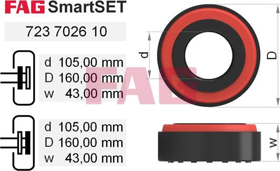 FAG 723 7026 10 - Kit de roulements de roue cwaw.fr