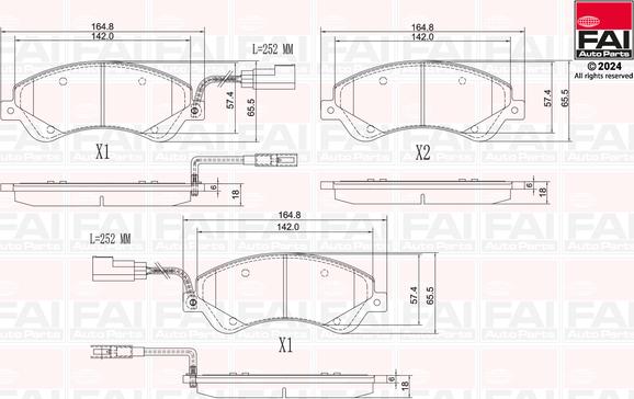 FAI AutoParts BP146 - Kit de plaquettes de frein, frein à disque cwaw.fr