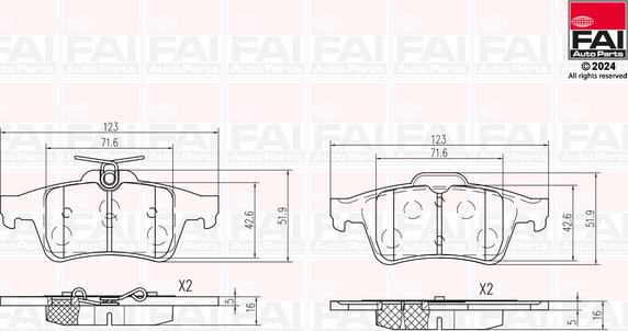 FAI AutoParts BP158 - Kit de plaquettes de frein, frein à disque cwaw.fr