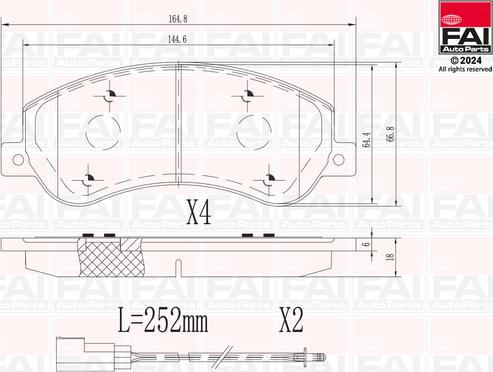 FAI AutoParts BP153 - Kit de plaquettes de frein, frein à disque cwaw.fr