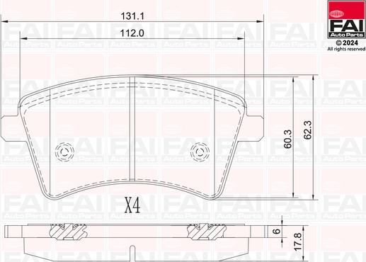 FAI AutoParts BP166 - Kit de plaquettes de frein, frein à disque cwaw.fr