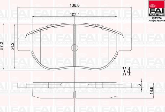 FAI AutoParts BP161 - Kit de plaquettes de frein, frein à disque cwaw.fr