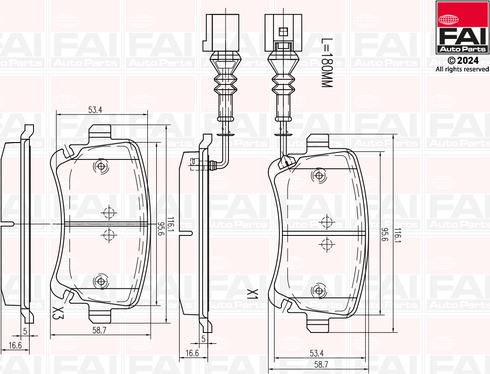 FAI AutoParts BP162 - Kit de plaquettes de frein, frein à disque cwaw.fr