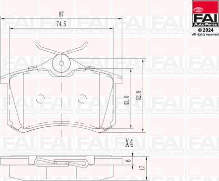 FAI AutoParts BP100 - Kit de plaquettes de frein, frein à disque cwaw.fr