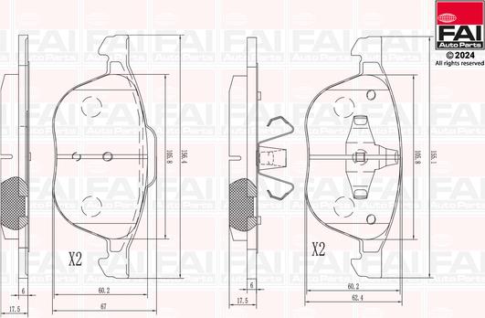 FAI AutoParts BP103 - Kit de plaquettes de frein, frein à disque cwaw.fr