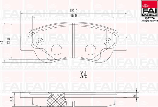 FAI AutoParts BP107 - Kit de plaquettes de frein, frein à disque cwaw.fr