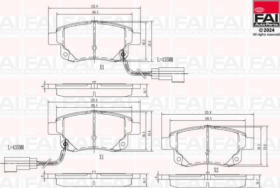 FAI AutoParts BP119 - Kit de plaquettes de frein, frein à disque cwaw.fr