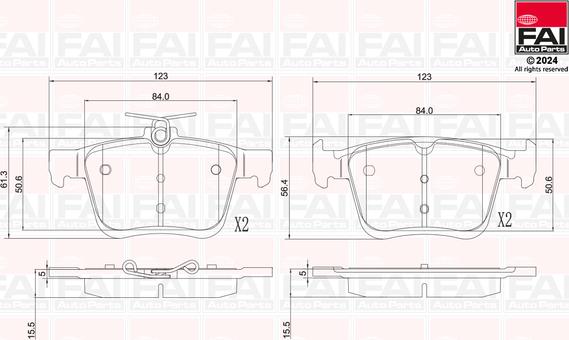 FAI AutoParts BP115 - Kit de plaquettes de frein, frein à disque cwaw.fr